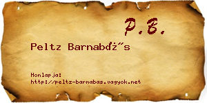 Peltz Barnabás névjegykártya